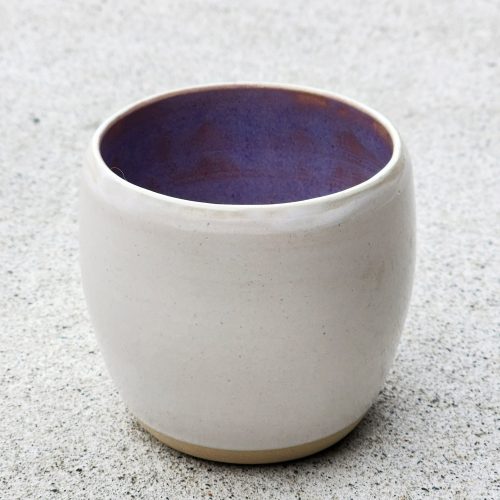 Tasse blanche lavande - 10 onces