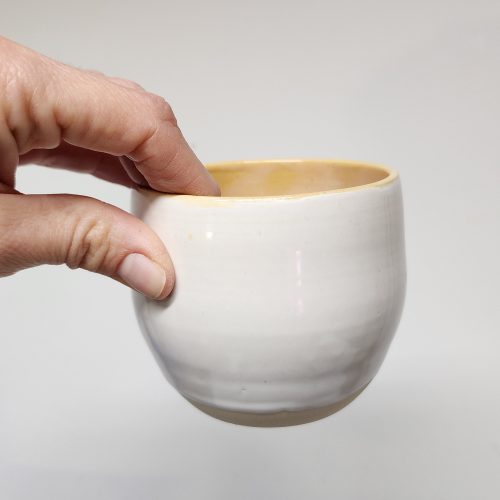 Tasse blanche abricot - 10 onces