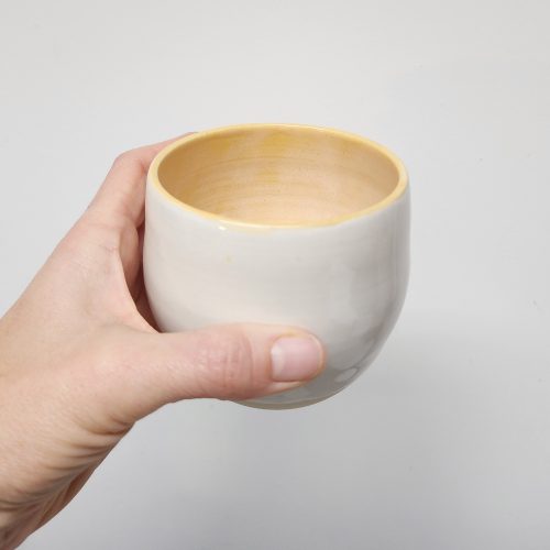 Alternative view of Tasse blanche abricot - 10 onces