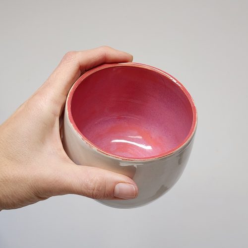 Alternative view of Tasse blanche framboise - 12 onces
