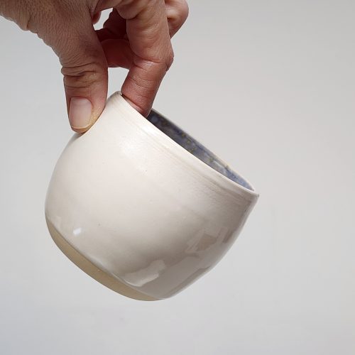 Tasse blanche & lavande étoile - 10 onces