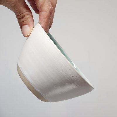 Bol blanc & glacier - 11 x 6 cm